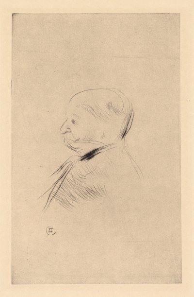 Porträtt av en man av Henri de Toulouse-Lautrec