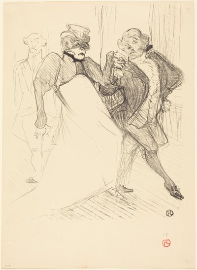 Rejane och Galipaux i ”Madame Sans-Gêne” (Réjane och Galipaux i ”Madame Sans-Gêne”) av Henri de Toulouse-Lautrec