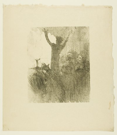 Schlomé Fuss i synagogan, från Au Pied du Sinaï av Henri de Toulouse-Lautrec