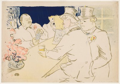 Den irländska och amerikanska baren, Rue Royale av Henri de Toulouse-Lautrec