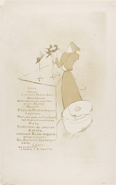 The Milliner, Renée Vert av Henri de Toulouse-Lautrec