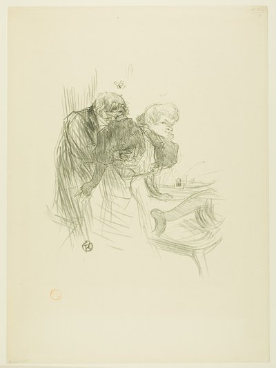 De polska judarnas bön, från Au Pied du Sinaï av Henri de Toulouse-Lautrec