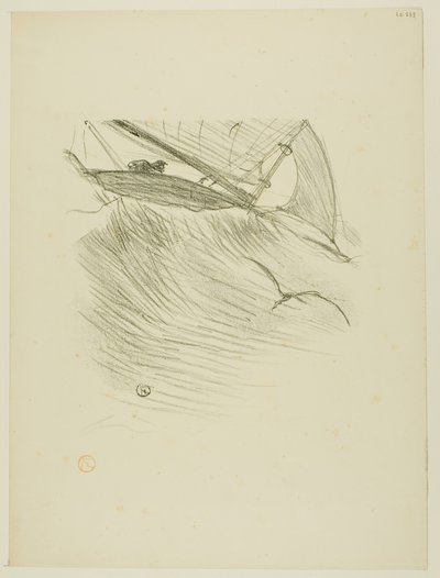 Havssvalorna, från Melodier av Désiré Dihau av Henri de Toulouse-Lautrec