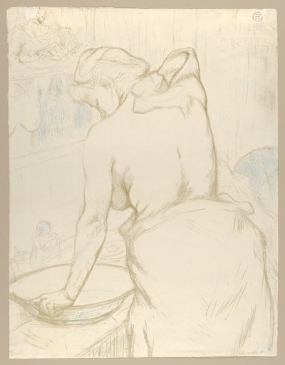 Tvätt, ur "Elles" av Henri de Toulouse-Lautrec