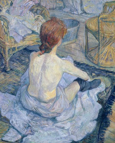 Kvinna vid hennes toalett av Henri de Toulouse Lautrec