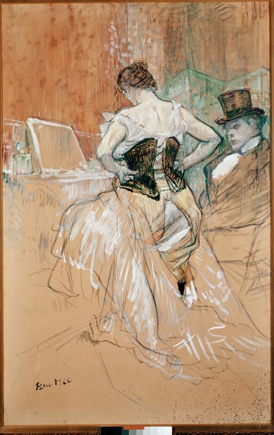 Kvinna i korsett av Henri de Toulouse Lautrec