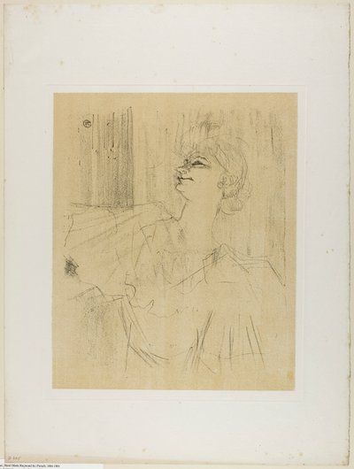 Yvette Guilbert—A Menilmontant de Bruant, från Yvette Guilbert av Henri de Toulouse-Lautrec