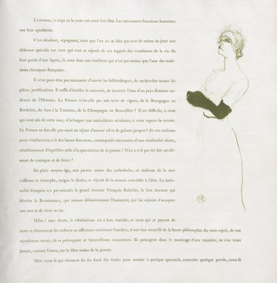 Yvette Guilbert-French Series: Nr 10 av Henri de Toulouse-Lautrec