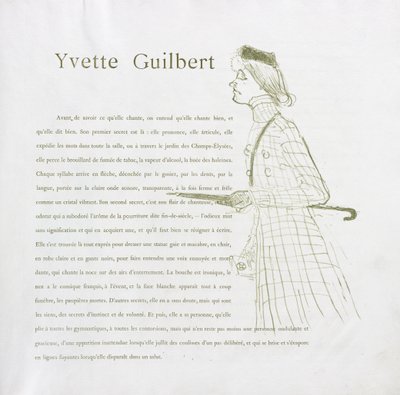 Yvette Guilbert-French Series: Nr 1 av Henri de Toulouse-Lautrec