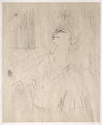 Yvette Guilbert: i Ménilmontant, från Bruant av Henri de Toulouse-Lautrec
