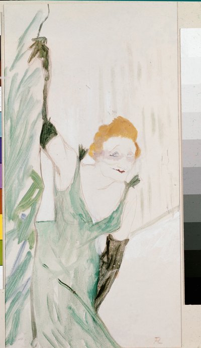 Yvette Guilbert hälsar på publiken av Henri de Toulouse Lautrec