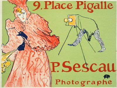 9, Place Pigalle, P. Sescau fotografaffisch, 1894. av Henri de Toulouse Lautrec