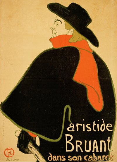 Aristide Bruant in seinem Kabarett, 1893 von Henri de Toulouse Lautrec