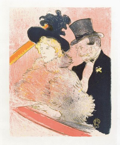 På Les Decadents. Affisch av Toulouse-Lautrec. av Henri de Toulouse Lautrec