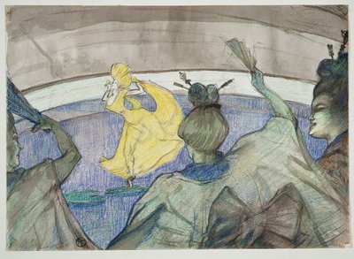På cirkusen, 1899 (krita, pasteller och wc på vävt papper) av Henri de Toulouse Lautrec