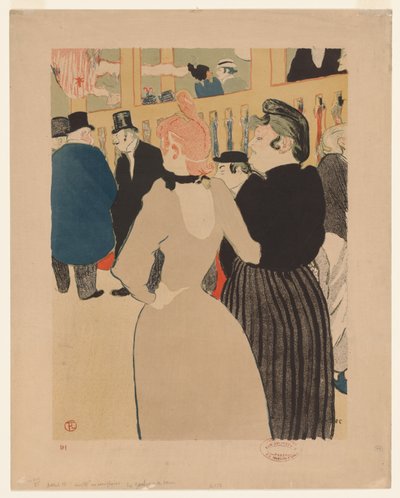 På Moulin Rouge: La Goulue och hennes syster av Henri de Toulouse Lautrec