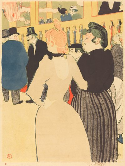 På Moulin Rouge, la Goulue och hennes syster Au Moulin Rouge, la Goulue och hennes syster, 1892. av Henri de Toulouse Lautrec