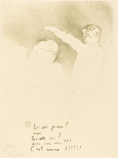 Hos sorterna: Mlle. Lender et Brasseur Aux Varieties: Mlle. Lender et Brasseur, 1893. av Henri de Toulouse Lautrec