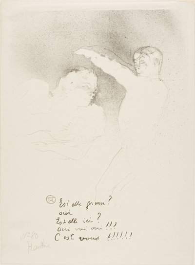 Hos sorterna: Mademoiselle Lender och Brasseur av Henri de Toulouse Lautrec