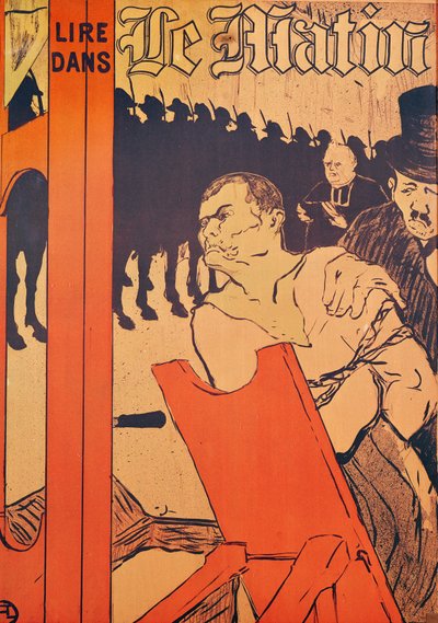 Vid foten av galgen, reklam för Le Matin, 1893 (färglitografi) av Henri de Toulouse Lautrec