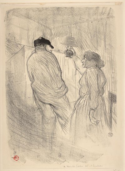 På Free Theatre, Antoine i The Worry av Henri de Toulouse Lautrec