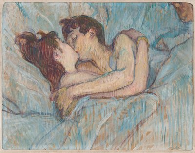 I sängen: Kyssen, 1892 av Henri de Toulouse Lautrec