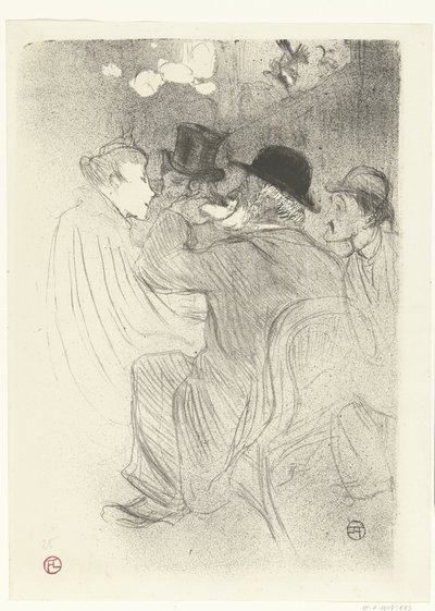 Besökare i café Moulin Rouge Vid Moulin Rouge. En grov! En riktig tuff! av Henri de Toulouse Lautrec
