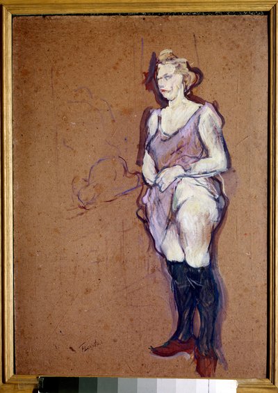 Blond hemmafru Porträtt av prostituerad. Målning av Henri Toulouse Lautrec (1864-1901) 1894 Sön. 0,68x0,48 m Paris, musee d