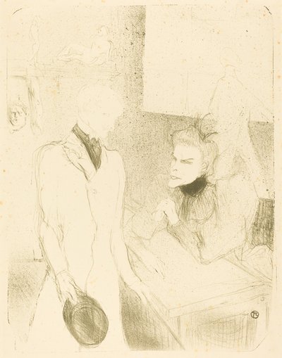 Brandes och Le Bargy i "Cabotins" av Henri de Toulouse Lautrec