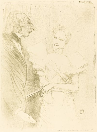 Brandes och Leloir i "Cabotins" av Henri de Toulouse Lautrec
