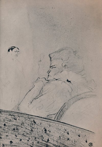 Brandes i hennes omklädningsrum, ca 1895, 1946 av Henri de Toulouse Lautrec