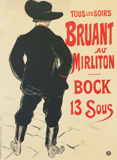 Bruant au Mirliton, 1893 von Henri de Toulouse Lautrec