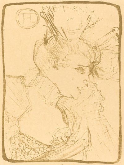 Byst av Mlle. Marcelle Lender (Mlle. Marcelle Lender, en byst) av Henri de Toulouse Lautrec
