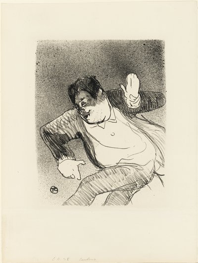 Caudieux på Petit Casino, från Le Café-Concert av Henri de Toulouse Lautrec