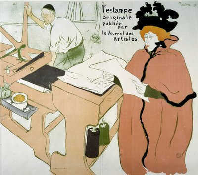 Tryckets omslag: "Originaltrycket publicerat av journal des artistes"". Affisch av Henri De Toulouse Lautrec (1864-1901) av Henri de Toulouse Lautrec