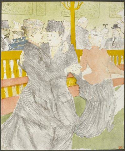 Dans på Moulin Rouge av Henri de Toulouse Lautrec