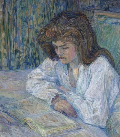 Die Lesende (Läsaren). 1889 av Henri de Toulouse Lautrec