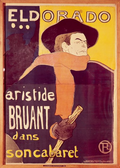 Eldorado, Aristide Bruant i sin kabaré (Eldorado, Artistide Bruant på sin nattklubb) av Henri de Toulouse Lautrec