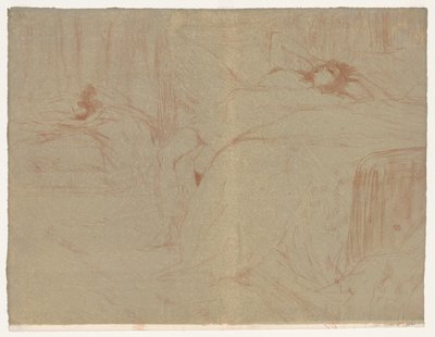 Elles: Kvinna som ligger på rygg av Henri de Toulouse Lautrec