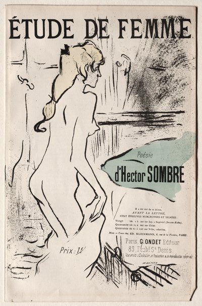 Kvinnastudie av Henri de Toulouse Lautrec