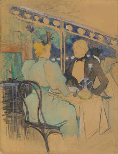 Fashionabla människor på Les Ambassadeurs av Henri de Toulouse Lautrec