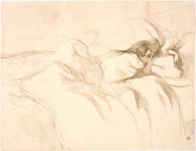 Liggande kvinna, väckarklocka av Henri de Toulouse Lautrec