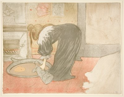 Femme au tub (Kvinna vid badkaret), från serien Elles av Henri de Toulouse Lautrec