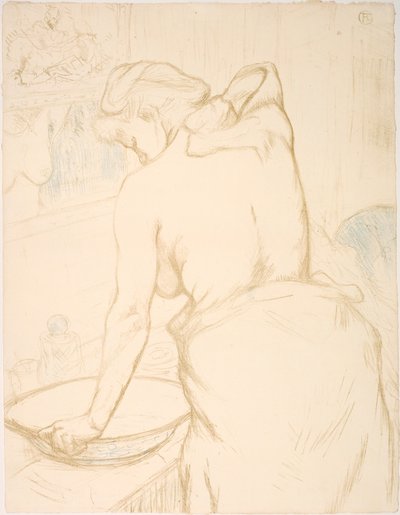 Frau, die sich wäscht, die Toilette von Henri de Toulouse-Lautrec