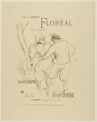 Floréal, från Melodier av Désiré Dihau av Henri de Toulouse Lautrec