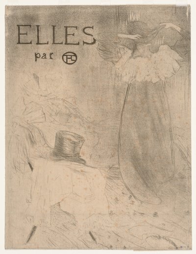 Mapp för Frontispice of Elles, 1896. av Henri de Toulouse Lautrec