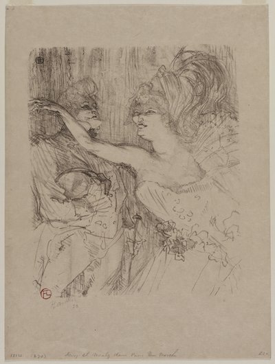 Guy och Mealy, i Paris qui Marche, 1898. av Henri de Toulouse Lautrec