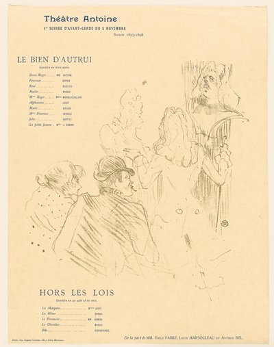 Hyllning till Moliere av Henri de Toulouse Lautrec