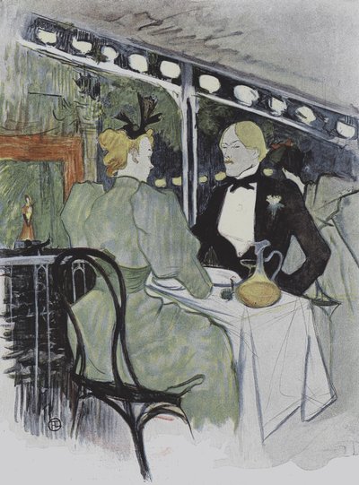 Illustration från Pleasure in Paris av Henri de Toulouse Lautrec