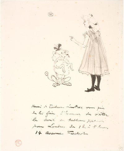 Inbjudan till utställning av Henri de Toulouse Lautrec